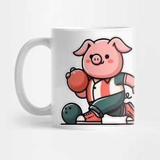 cute pig bowler Mug